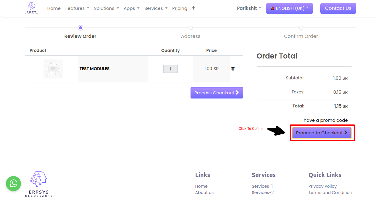 Review Order